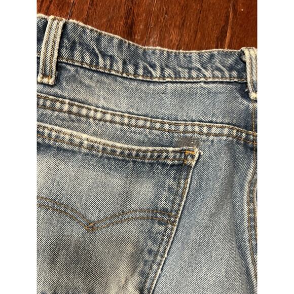 Vintage Levis Cut Off Shorts Mens 38 Blue Jorts Denim Jeans Washed Out Faded 505 - Picture 8 of 14